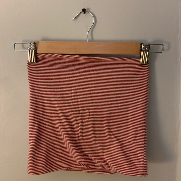 Red and white striped tube top - Picture 2 of 2